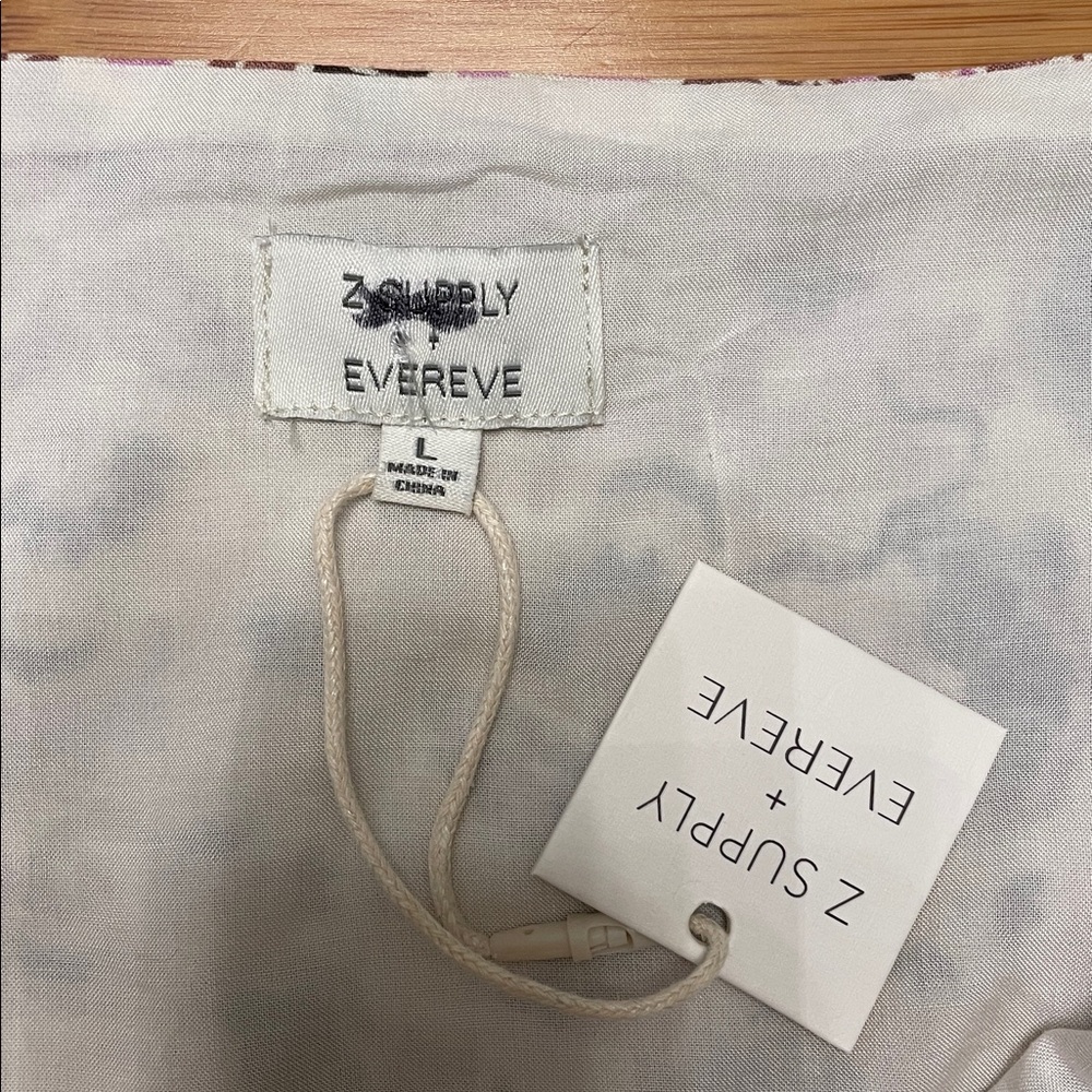 Evereve x Z Supply Angel Eyes Toile Midi Dress Large Floral Buttons Pockets - Picture 9 of 14